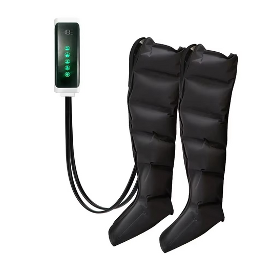 Air Compression Leg Massager Boots – Full Leg Circulation Recovery System with 6 Airbags, 3 Modes & Adjustable Pressure